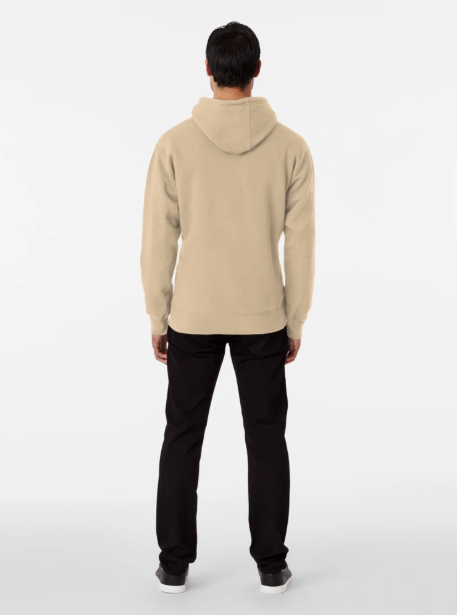 blank sand or any color, classic no print design pullover hoodie
