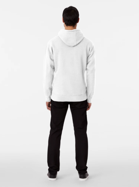 blank white or any color, classic no print design pullover hoodie
