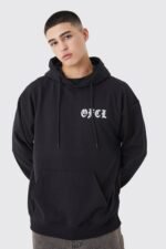 oversized ofcl gothic graphic hoodie.
