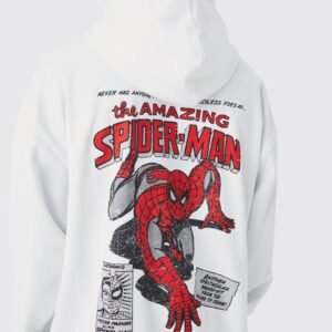 oversized spiderman license hoodie